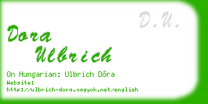 dora ulbrich business card