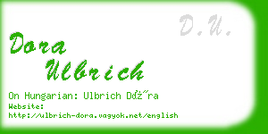 dora ulbrich business card